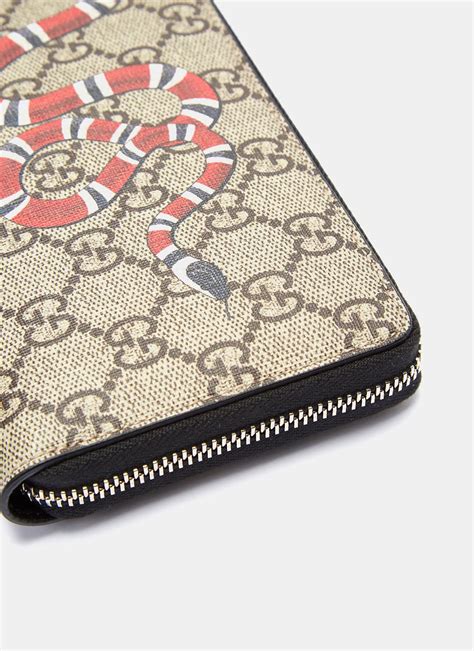 gucci snake print slip ons|gucci snake wallet men's.